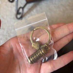 Bronze keychain small urn for cremation ashes